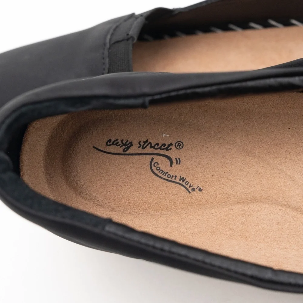 Easy Street - Belen‎ Black Slip-On Sneaker Size 9.5 NIB | Comfort Walking Shoe